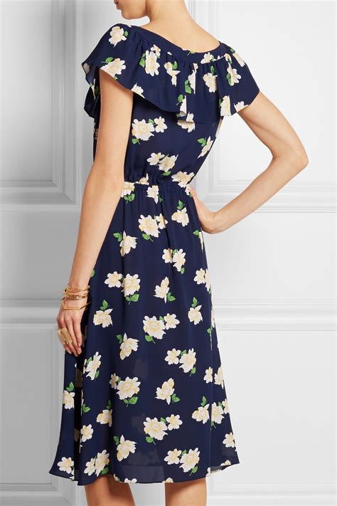 michael kors colection field floral dress blue|Michael Kors dresses.